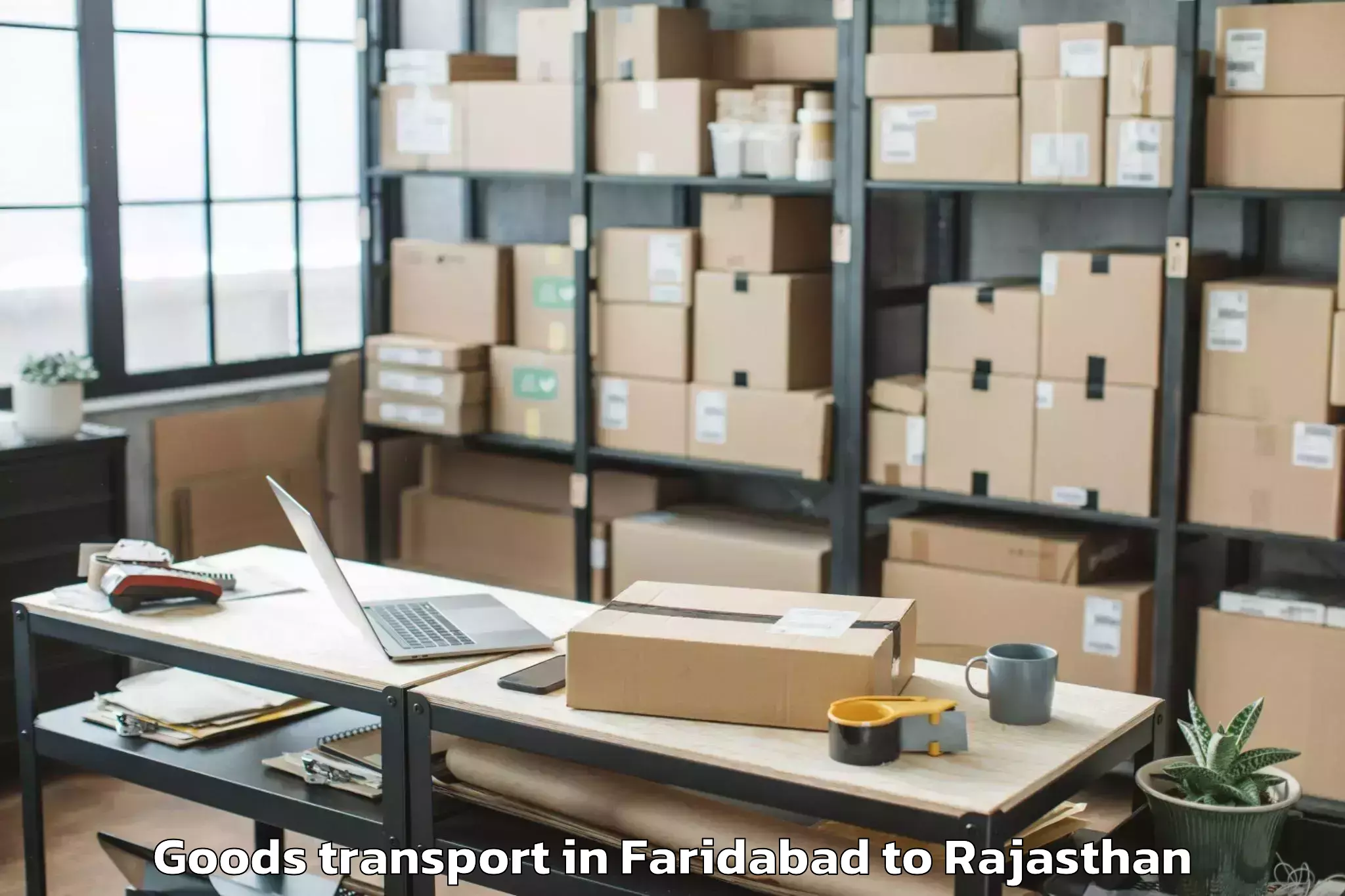 Reliable Faridabad to Jobner Goods Transport